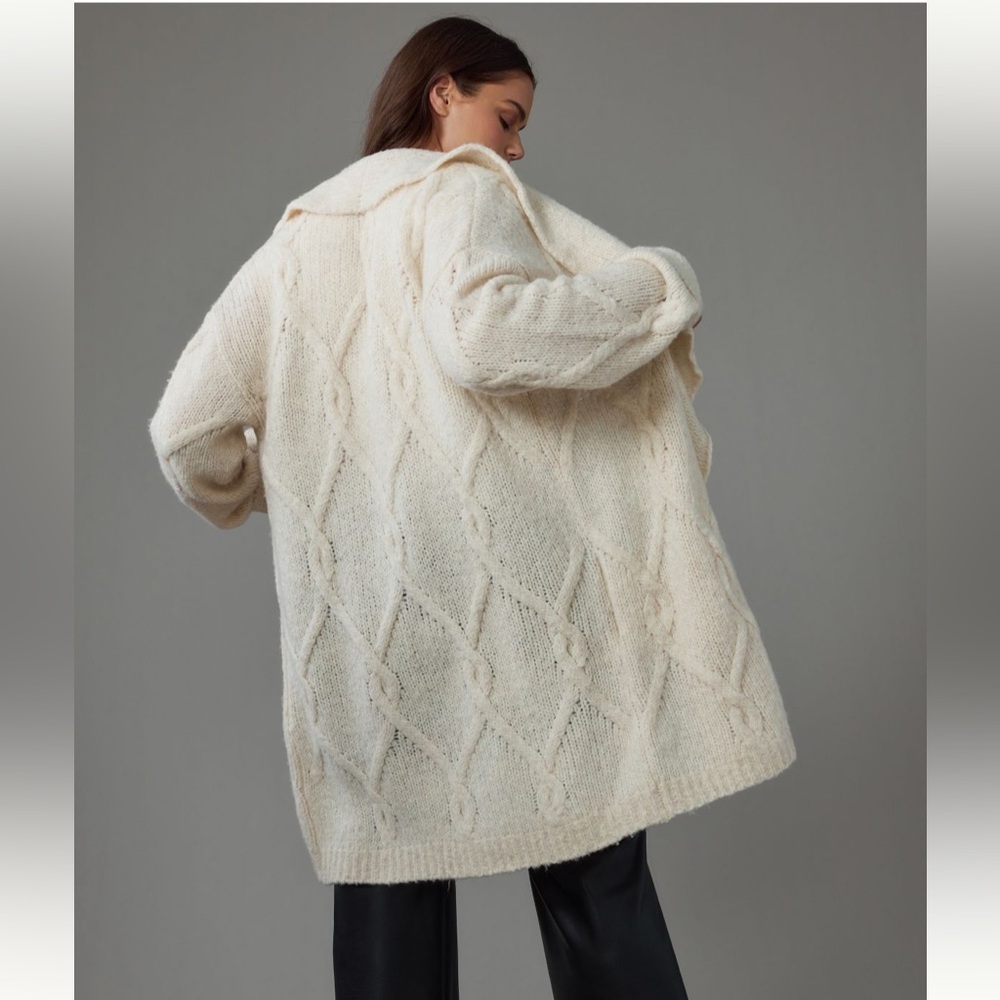 NWOT By Anthropologie Hooded Cardigan Sweater XS - Picture 8 of 13